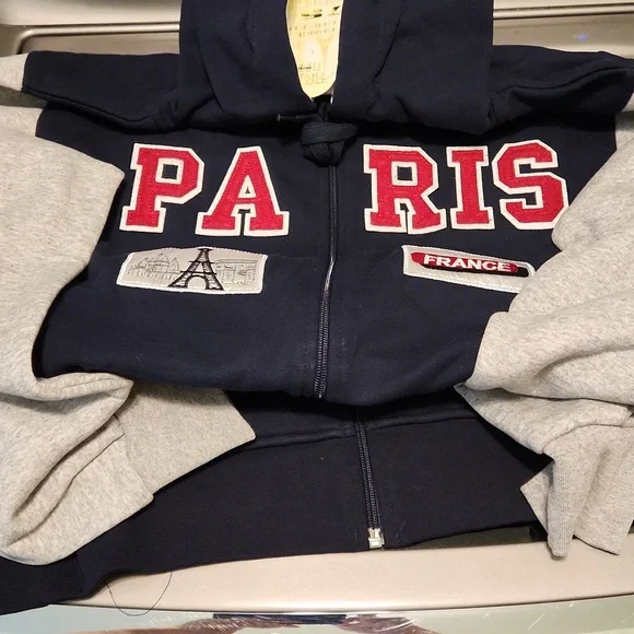 Blue/Grey Hooded Zip Up - Picture 4 of 4